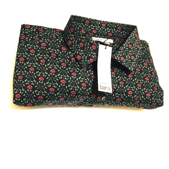 Bar III Other - Bar III Slim Fit Button Down Floral Print Shirt